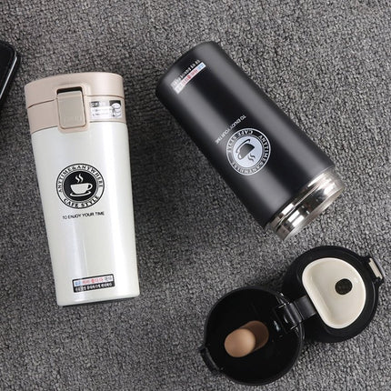 Double Wall Stainless Steel Vacuum Flasks 380ml Car Thermo Cup Coffee Tea Travel Mug Thermol Bottle - DealBuddy