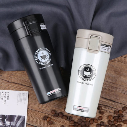 Double Wall Stainless Steel Vacuum Flasks 380ml Car Thermo Cup Coffee Tea Travel Mug Thermol Bottle - DealBuddy