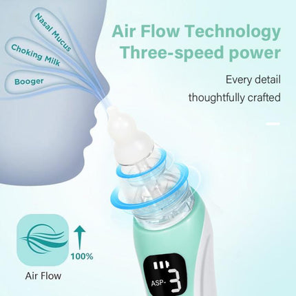 Electric Baby Nasal Aspirator with 3 Food - Grade Silicone Tips, Soothing Piano Music & Soft LED Lights - DealBuddy