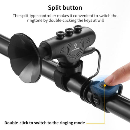 Electronic Cycling Bell Handlebar Horns Rechargeable Electric Bell Waterproof Adjustable Siren - DealBuddy