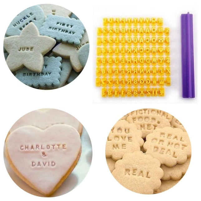 English Alphanumeric Symbol Seal Cookie Mold Movable Type Cake Mold Set - DealBuddy