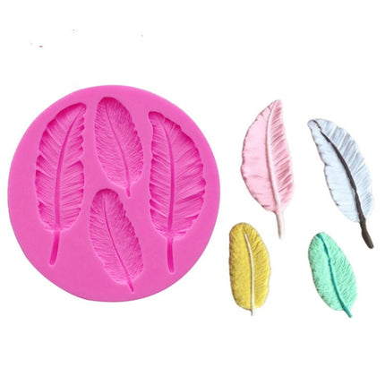 Feather Silicone Mold Fondant Cake Chocolate Decoration Mold - DealBuddy