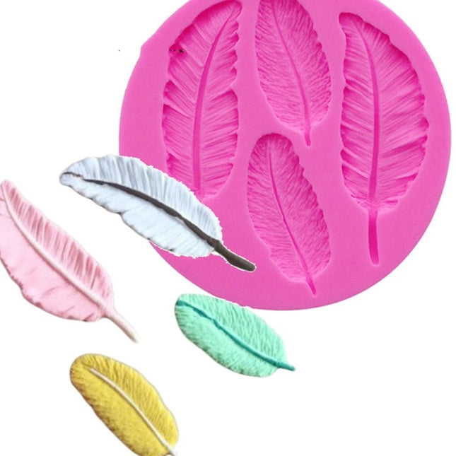 Feather Silicone Mold Fondant Cake Chocolate Decoration Mold - DealBuddy