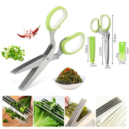 Five - Layer Vegetable Scissors Office Shredding Stainless Steel Scissors - DealBuddy