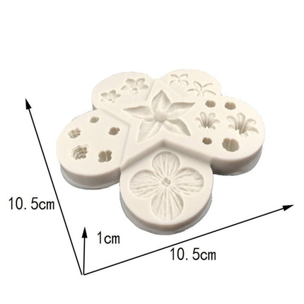 Flower and Leaf Combination Silicone Mold Fondant DIY Modeling Tool - DealBuddy