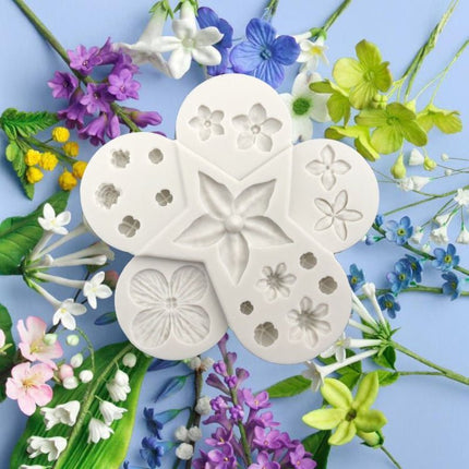 Flower and Leaf Combination Silicone Mold Fondant DIY Modeling Tool - DealBuddy