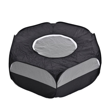 Folded Small Pet Fence Outdoor Workout Game Crawling Small Animal Tent, Specification：, With Cover and Side Cloth (Black), With Cover and Side Cloth (Blue), With Side Cloth (Black), With Side Cloth (Blue) - DealBuddy