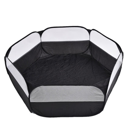 Folded Small Pet Fence Outdoor Workout Game Crawling Small Animal Tent, Specification：, With Cover and Side Cloth (Black), With Cover and Side Cloth (Blue), With Side Cloth (Black), With Side Cloth (Blue) - DealBuddy