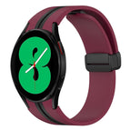 For Samsung Galaxy Watch 4 44mm / Wine Red+Black