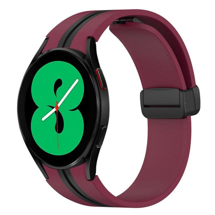 Folding Magnetic Clasp Silicone Watch Band, For Samsung Galaxy Watch 5 44mm, For Samsung Galaxy Watch 5 40mm, For Samsung Galaxy Watch 4 44mm, For Samsung Galaxy Watch 4 40mm - DealBuddy