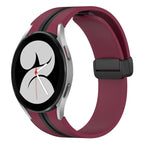 For Samsung Galaxy Watch 4 40mm / Wine Red+Black
