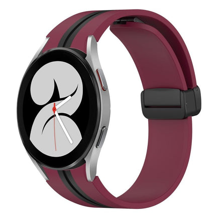 Folding Magnetic Clasp Silicone Watch Band, For Samsung Galaxy Watch 5 44mm, For Samsung Galaxy Watch 5 40mm, For Samsung Galaxy Watch 4 44mm, For Samsung Galaxy Watch 4 40mm - DealBuddy
