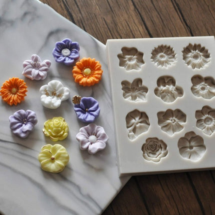 Fondant Cake Silicone Mold Chocolate Mold DIY Trumpet Flower Sun Flower Baking Decoration - DealBuddy