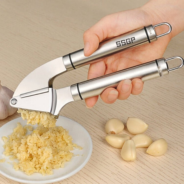 Food Grade 304 Stainless Steel Garlic Press Presser Crusher Slicer - DealBuddy