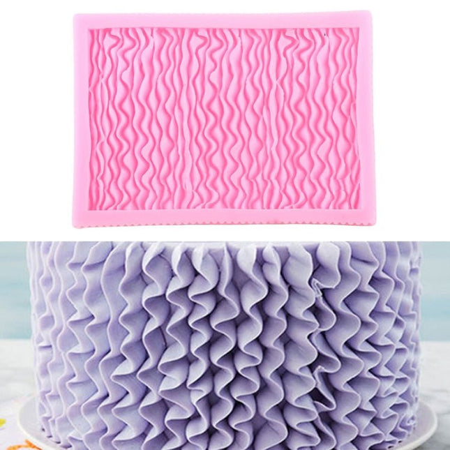 Food Grade Fondant Silicone Mold Pleated Skirt Cake Decorating Tool - DealBuddy