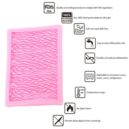 Food Grade Fondant Silicone Mold Pleated Skirt Cake Decorating Tool - DealBuddy