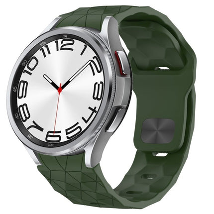 Football Texture Reverse Buckle Silicone Watch Band, For Samsung Galaxy Watch FE 40mm, For Samsung Galaxy Watch 7 44mm, For Samsung Galaxy Watch 7 40mm, For Samsung Galaxy Watch 6 Classic 47mm - DealBuddy