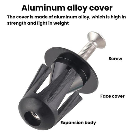 For 22 - 24mm Handlebar 1pair Bicycle Expanding Locking Aluminum Alloy Bar End Plug Cycling Accessories - DealBuddy