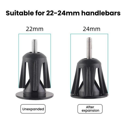 For 22 - 24mm Handlebar 1pair Bicycle Expanding Locking Aluminum Alloy Bar End Plug Cycling Accessories - DealBuddy