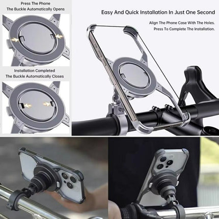For iPhone 16 Series Z10 Anti Shake Cycling Bracket Motorcycle Mount Magnetic Phone Holder - DealBuddy