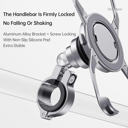 For iPhone 16 Series Z10 Anti Shake Cycling Bracket Motorcycle Mount Magnetic Phone Holder - DealBuddy