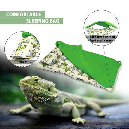 Gecko Lizard Reptile Sleeping Bag With Pillow Hamster Pet Sleeping Bag - DealBuddy