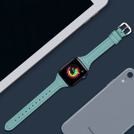Genuine Leather Watch Band For Apple Watch Series, 7 41mm / 6&SE&5&4 40mm / 3&2&1 38mm, 7 45mm / 6&SE&5&4 44mm / 3&2&1 42mm - DealBuddy