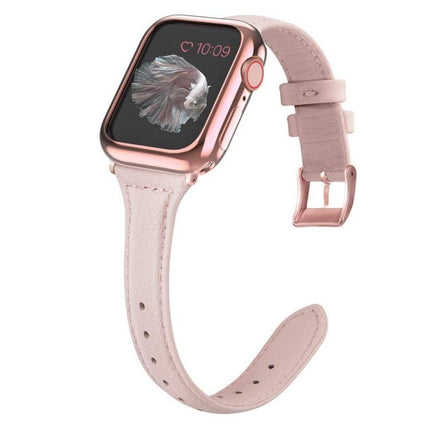 Genuine Leather Watch Band For Apple Watch Series, 7 41mm / 6&SE&5&4 40mm / 3&2&1 38mm, 7 45mm / 6&SE&5&4 44mm / 3&2&1 42mm - DealBuddy