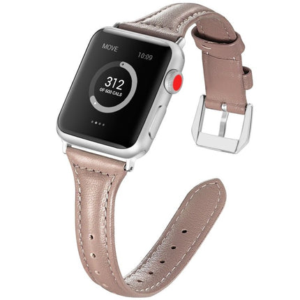 Genuine Leather Watch Band For Apple Watch Series, 7 41mm / 6&SE&5&4 40mm / 3&2&1 38mm, 7 45mm / 6&SE&5&4 44mm / 3&2&1 42mm - DealBuddy