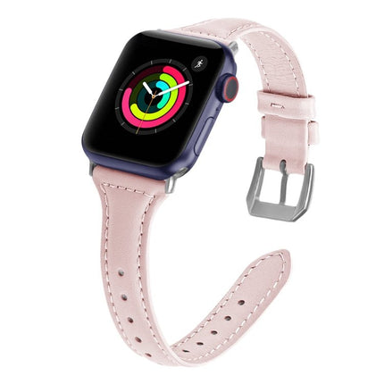 Genuine Leather Watch Band For Apple Watch Series, 7 41mm / 6&SE&5&4 40mm / 3&2&1 38mm, 7 45mm / 6&SE&5&4 44mm / 3&2&1 42mm - DealBuddy
