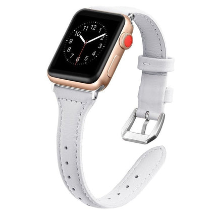 Genuine Leather Watch Band For Apple Watch Series, 7 41mm / 6&SE&5&4 40mm / 3&2&1 38mm, 7 45mm / 6&SE&5&4 44mm / 3&2&1 42mm - DealBuddy