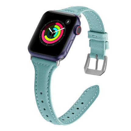 Genuine Leather Watch Band For Apple Watch Series, 7 41mm / 6&SE&5&4 40mm / 3&2&1 38mm, 7 45mm / 6&SE&5&4 44mm / 3&2&1 42mm - DealBuddy