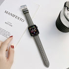 Genuine Leather Watchband For Apple Watch Series, 7 41mm / 6&SE&5&4 40mm / 3&2&1 38mm, 7 45mm / 6&SE&5&4 44mm / 3&2&1 42mm - DealBuddy