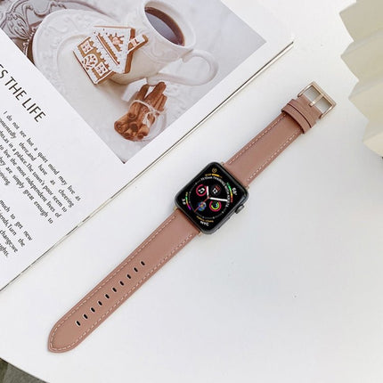 Genuine Leather Watchband For Apple Watch Series, 7 41mm / 6&SE&5&4 40mm / 3&2&1 38mm, 7 45mm / 6&SE&5&4 44mm / 3&2&1 42mm - DealBuddy
