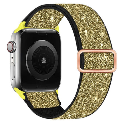 Glitter Elastic Nylon Watch Band, For Apple Watch 49mm / 46mm / 45mm / 44mm, For Apple Watch 42mm / 41mm / 40mm / 38mm - DealBuddy