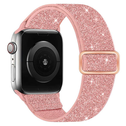 Glitter Elastic Nylon Watch Band, For Apple Watch 49mm / 46mm / 45mm / 44mm, For Apple Watch 42mm / 41mm / 40mm / 38mm - DealBuddy
