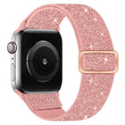 Glitter Elastic Nylon Watch Band, For Apple Watch 49mm / 46mm / 45mm / 44mm, For Apple Watch 42mm / 41mm / 40mm / 38mm - DealBuddy