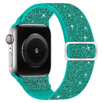 Glitter Elastic Nylon Watch Band, For Apple Watch 49mm / 46mm / 45mm / 44mm, For Apple Watch 42mm / 41mm / 40mm / 38mm - DealBuddy