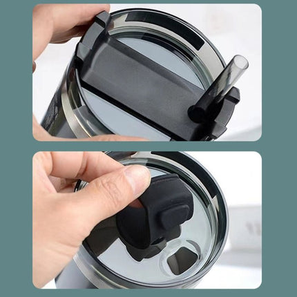 Glitter Insulation Coffee Cup Double Layer Ice Cup Stainless Steel Car Cup With Straw - DealBuddy