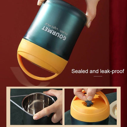 GOURMET Stainless Steel Insulation Cup Double - Sealed Insulation Soup Cup - DealBuddy