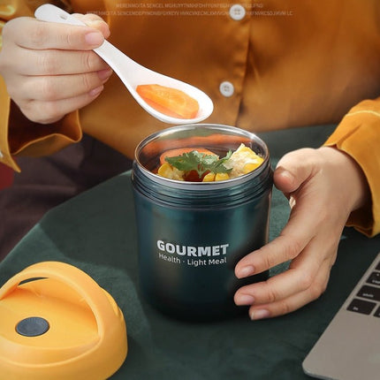 GOURMET Stainless Steel Insulation Cup Double - Sealed Insulation Soup Cup - DealBuddy