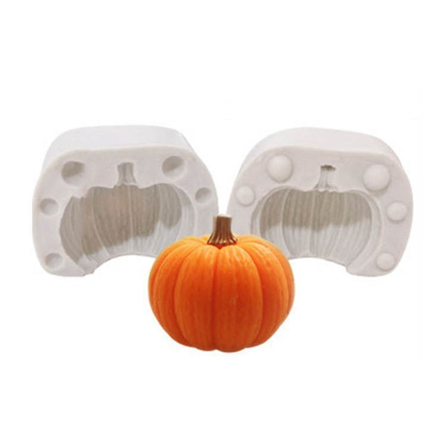Halloween Three - Dimensional Pumpkin Cake DIY Scented Candle Silicone Mold - DealBuddy