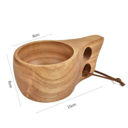 Hand Made Wood Tableware Green Wooden Cup - DealBuddy