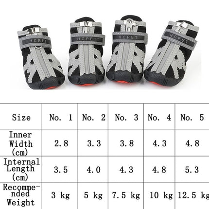 HCPET A1703 Pet Non - Slip Wear - Resistant Shoes Puppy Feet Cover, Number 1, Number 2, Number 3, Number 4, Number 5 - DealBuddy