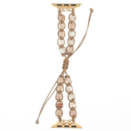 Heart Stones Drawstring Chain Watch Band, For Apple Watch SE 40mm, For Apple Watch SE 44mm, For Apple Watch Series 6 40mm, For Apple Watch Series 6 44mm, For Apple Watch Series 5 44mm, For Apple Watch Series 5 40mm, For Apple Watch Series 4 44mm       ... - DealBuddy