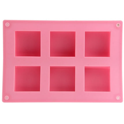 High Quality 6 Holes Square Shape Silicone Material Cake Mold - DealBuddy
