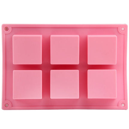 High Quality 6 Holes Square Shape Silicone Material Cake Mold - DealBuddy