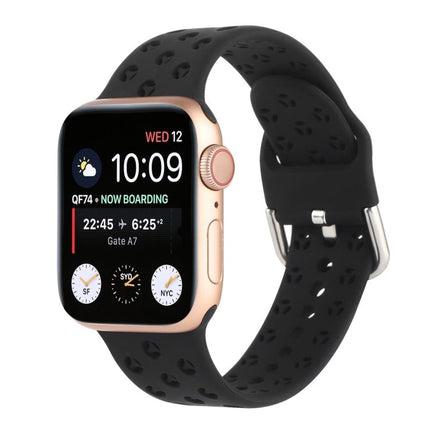Hollow Out Silicone Watchband For Apple Watch Series, 7 41mm / 6&SE&5&4 40mm / 3&2&1 38mm, 7 45mm / 6&SE&5&4 44mm / 3&2&1 42mm - DealBuddy