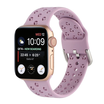 Hollow Out Silicone Watchband For Apple Watch Series, 7 41mm / 6&SE&5&4 40mm / 3&2&1 38mm, 7 45mm / 6&SE&5&4 44mm / 3&2&1 42mm - DealBuddy