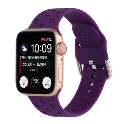 Hollow Out Silicone Watchband For Apple Watch Series, 7 41mm / 6&SE&5&4 40mm / 3&2&1 38mm, 7 45mm / 6&SE&5&4 44mm / 3&2&1 42mm - DealBuddy